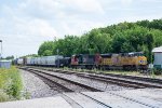 A UP train with a CN unit enters PTRA's North Yard